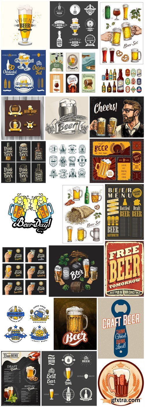 Beer Design Elements #4 - 24 Vector