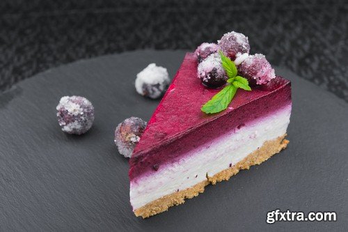 Piece of cake with fruits - 5 UHQ JPEG