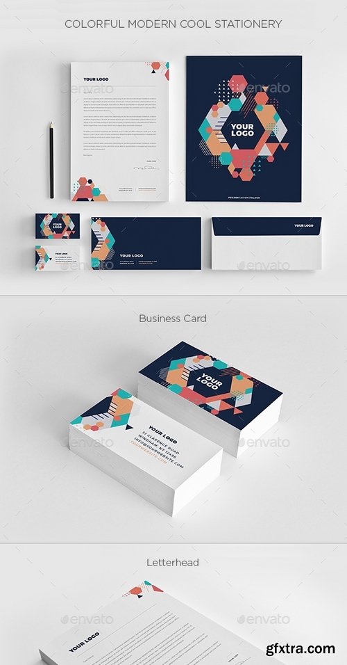 GraphicRiver - Colorful Modern Cool Stationery 19319943