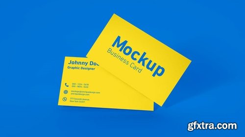 CM - Five Floating Business Card Mockups 1196448