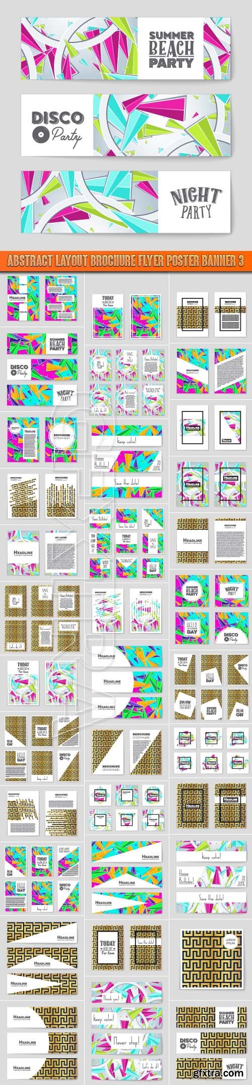 Abstract layout brochure flyer poster banner 3