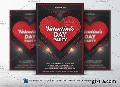 CM - Valentines Day Party Flyer 487659