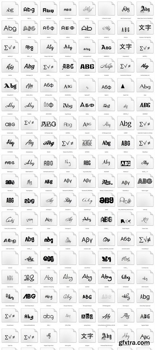 Mega 722 Fonts Pack