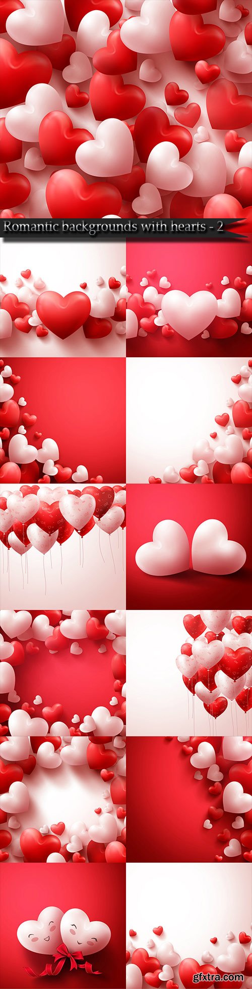 Romantic backgrounds with hearts - 2