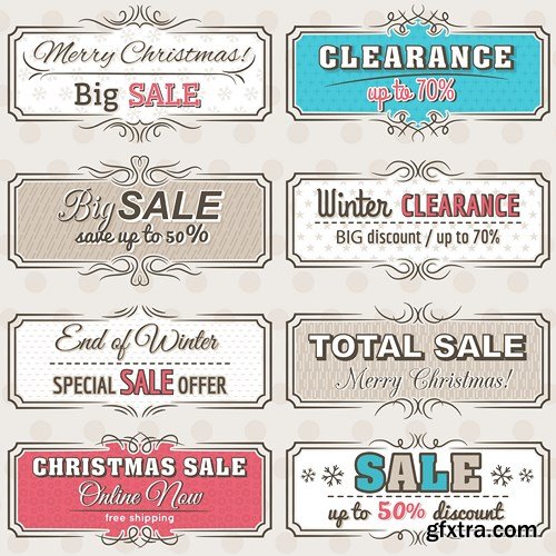 Winter Christmas Sale Banner - 14 Vector