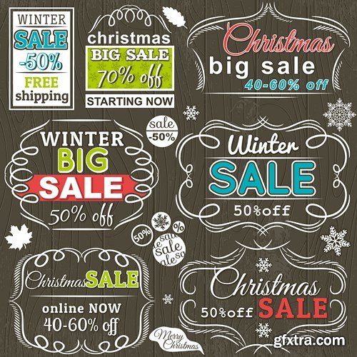 Winter Christmas Sale Banner - 14 Vector