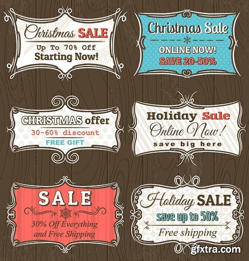 Winter Christmas Sale Banner - 14 Vector