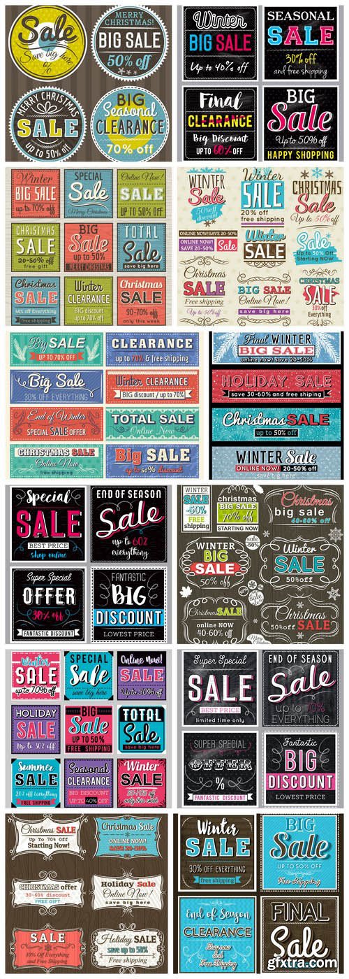 Winter Christmas Sale Banner - 14 Vector