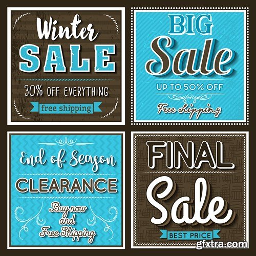 Winter Christmas Sale Banner - 14 Vector