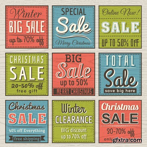 Winter Christmas Sale Banner - 14 Vector