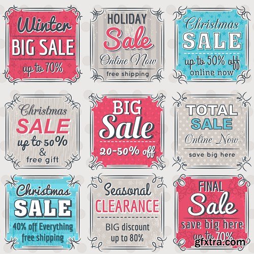 Winter Christmas Sale Banner - 14 Vector