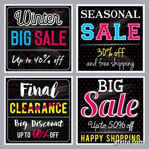 Winter Christmas Sale Banner - 14 Vector