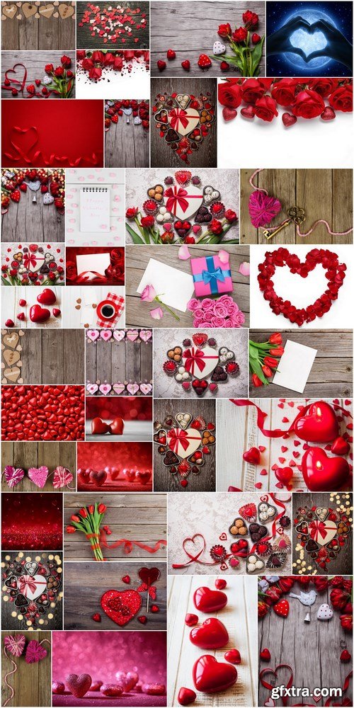 Love, Romance, Heart, Gifts - Valentines Day part 3 - Set of 40xUHQ JPEG Professional Stock Images