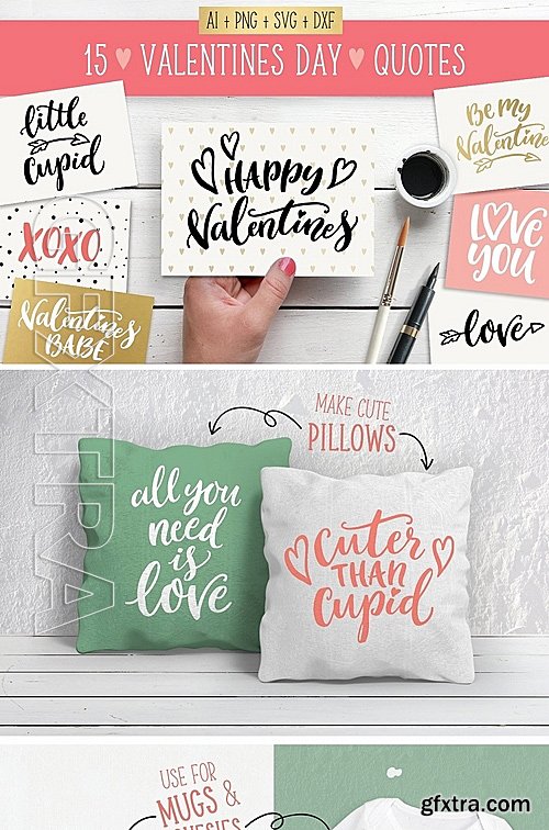 CM - Valentines Day quotes SVG bundle 1149401