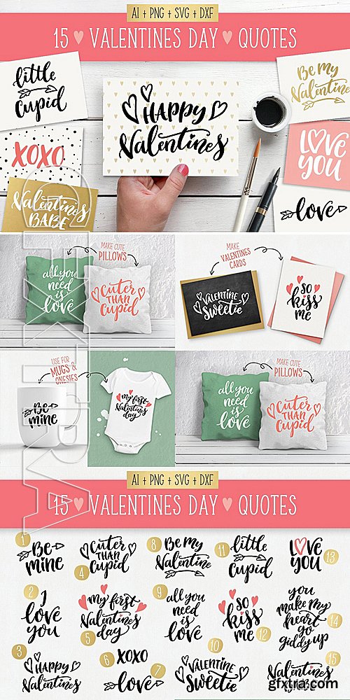 CM - Valentines Day quotes SVG bundle 1149401