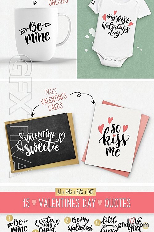 CM - Valentines Day quotes SVG bundle 1149401