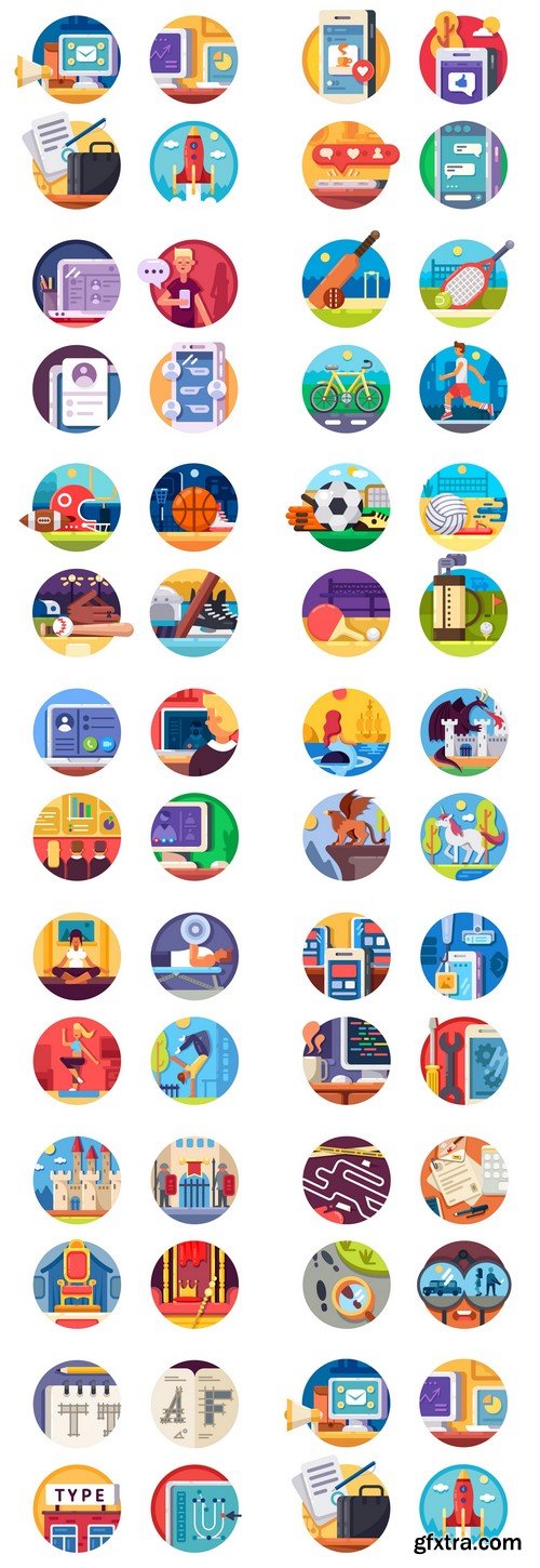 Application icons set Vector illustration 13X EPS