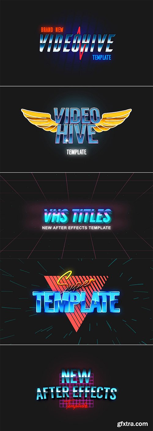 Videohive 5 VHS Title Opener Pack 2 19074187