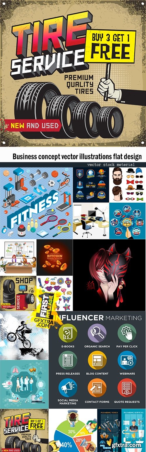 Business concept vector illustrations flat design