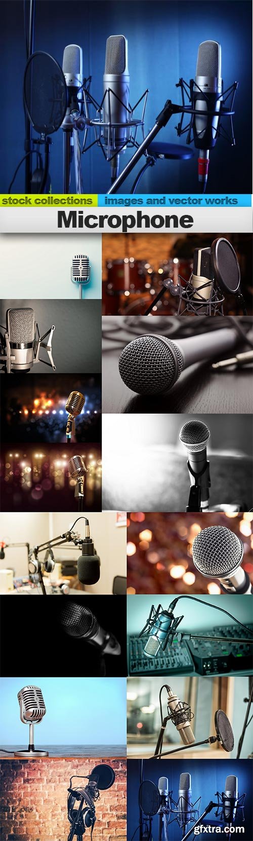 Microphone, 15 x UHQ JPEG