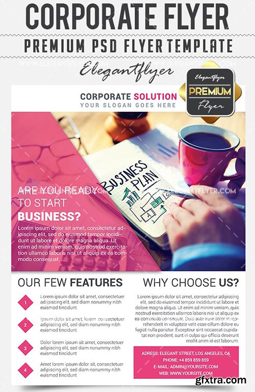 Corporate Flyer – Business Flyer PSD Template + Facebook Cover