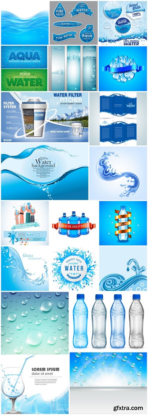 Water Design Elements #2 - 20 Vector