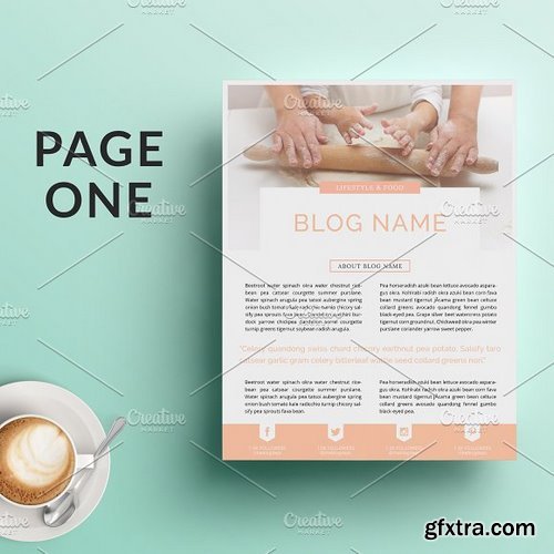 CM - Blogger Media Kit | 2-Page Pink 965712