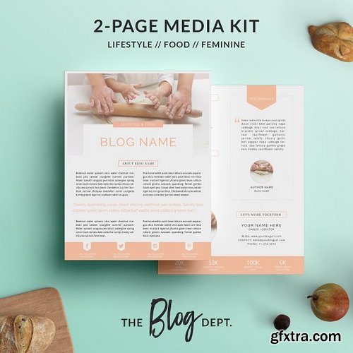 CM - Blogger Media Kit | 2-Page Pink 965712