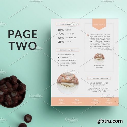 CM - Blogger Media Kit | 2-Page Pink 965712