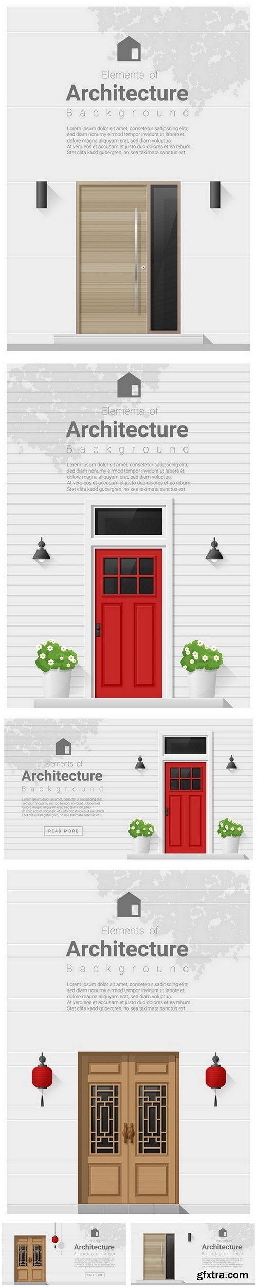 Elements of architecture , front door background , vector ,illustration