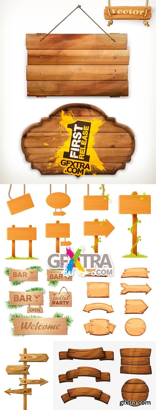 Wooden Boards Vector 5