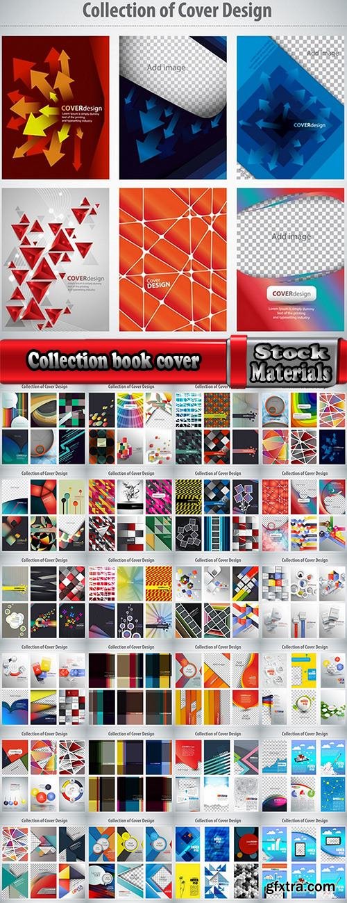 Collection book cover journal notebook flyer card business card banner vector image 64-25 EPS