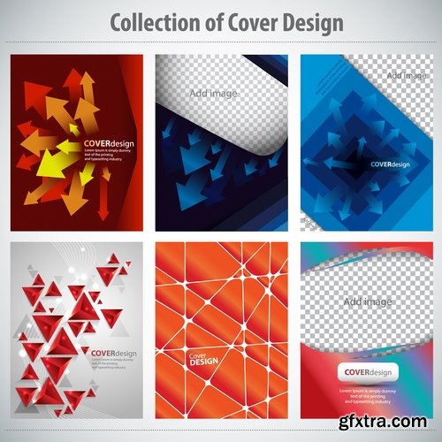 Collection book cover journal notebook flyer card business card banner vector image 64-25 EPS