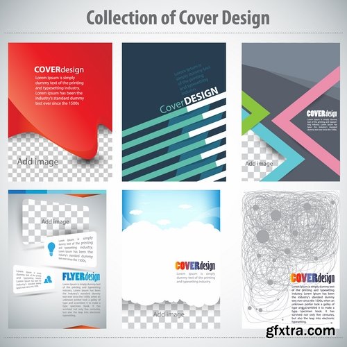 Collection book cover journal notebook flyer card business card banner vector image 64-25 EPS