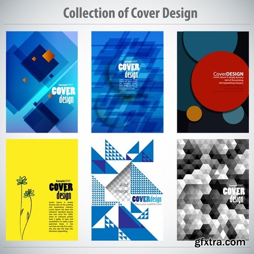 Collection book cover journal notebook flyer card business card banner vector image 64-25 EPS