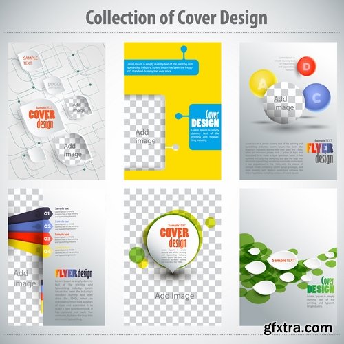 Collection book cover journal notebook flyer card business card banner vector image 64-25 EPS