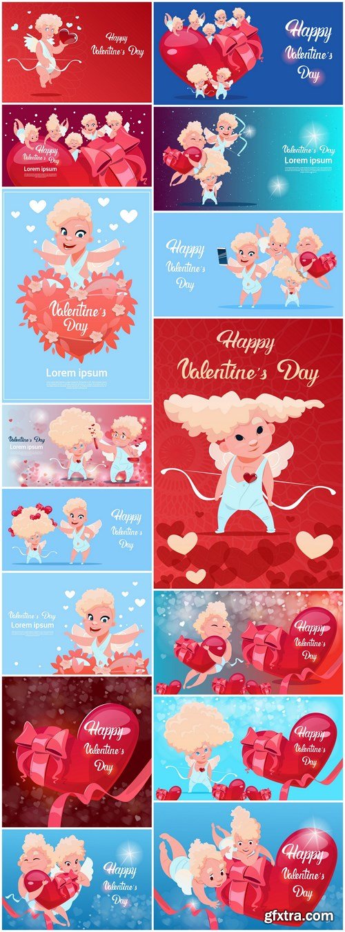 Valentine Day Cute Illustration - 15 Vector