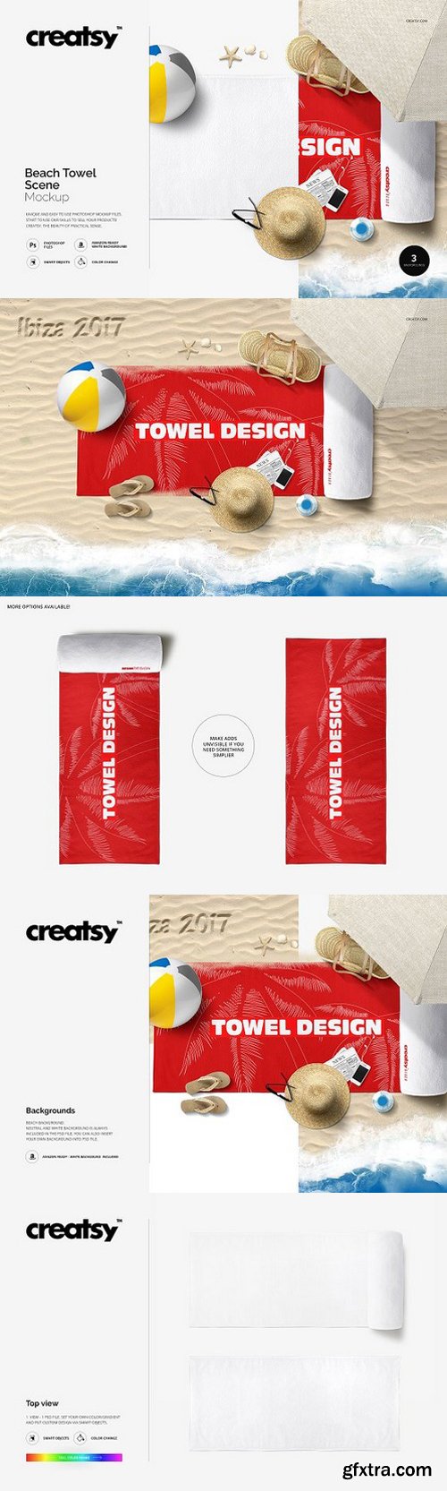 CM - Beach Towel Scene Mockup 1167653