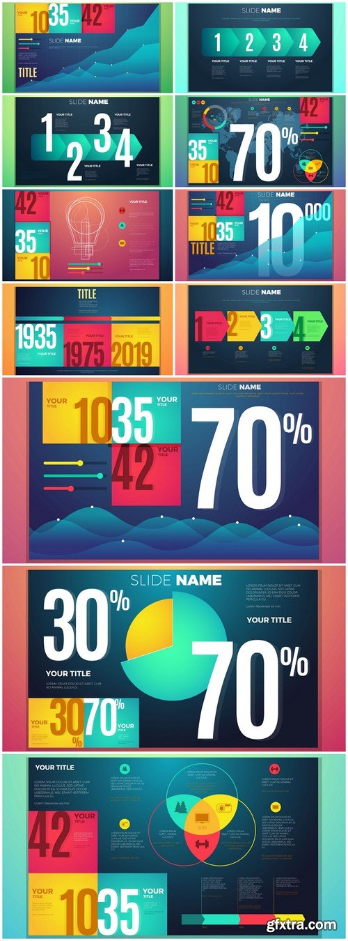 Infographics Design Elements #274 - 12 Vector