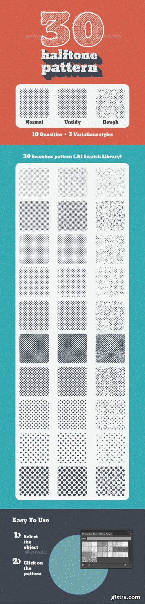 GR - 30 Seamless Tiled Halftone Patterns 12089574