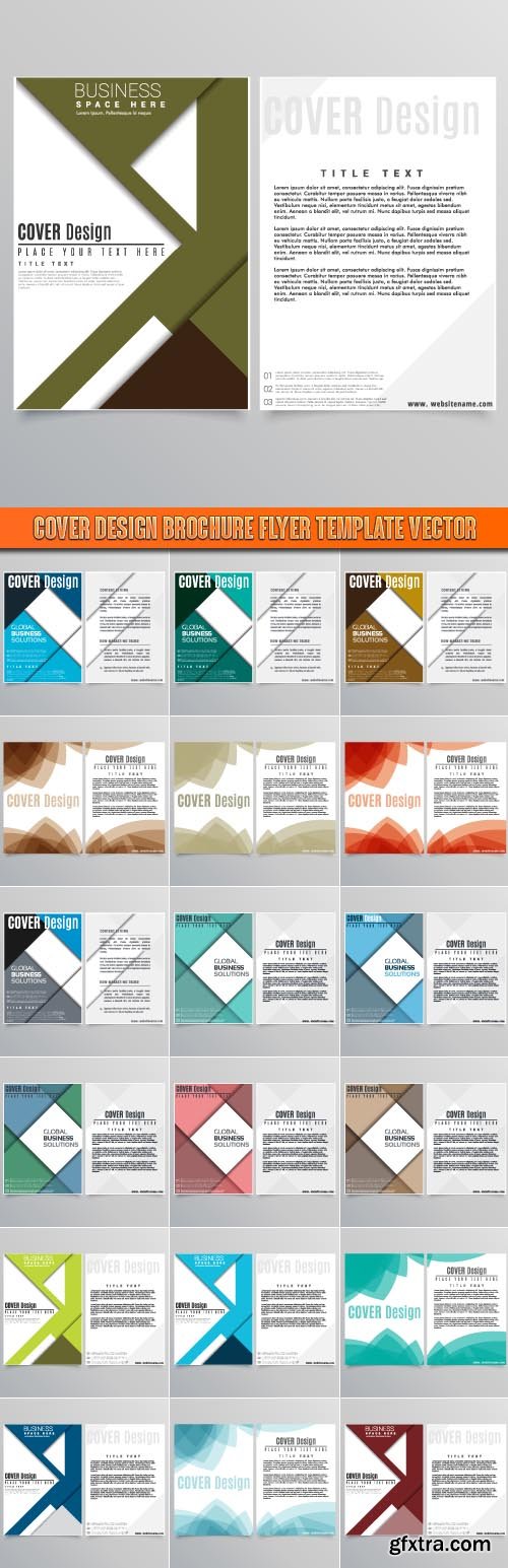 Cover design brochure flyer template vector