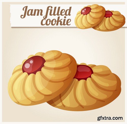 Cookie illustrations - 6 EPS