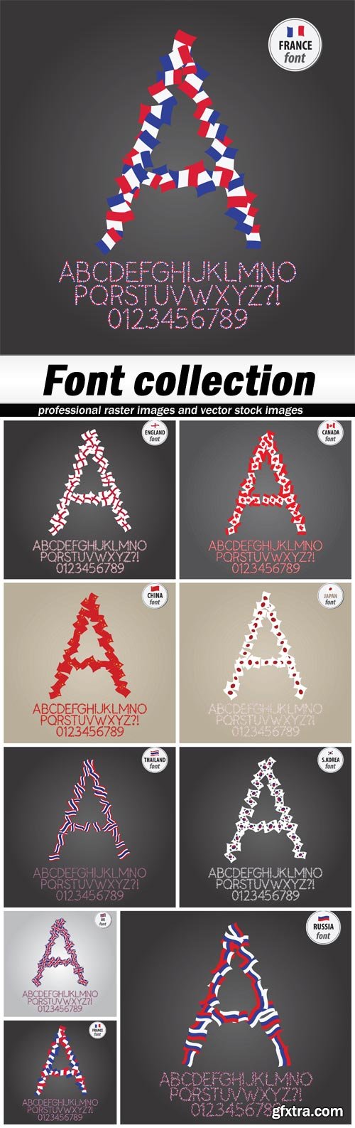 Font collection - 9 EPS