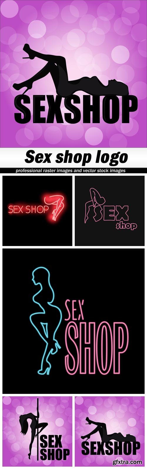 Sex shop logo - 5 EPS