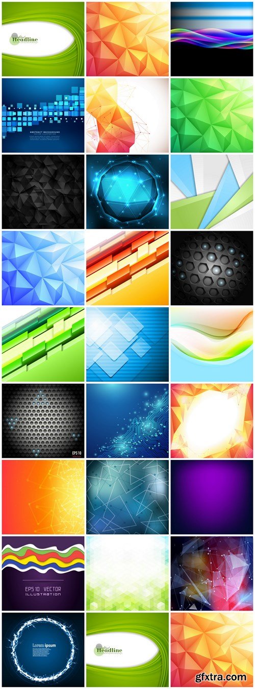 Abstract Background Collection #202 - 25 Vector