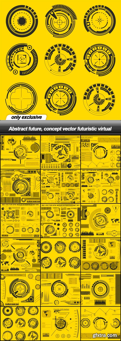 Abstract future, concept vector futuristic virtual - 18 EPS