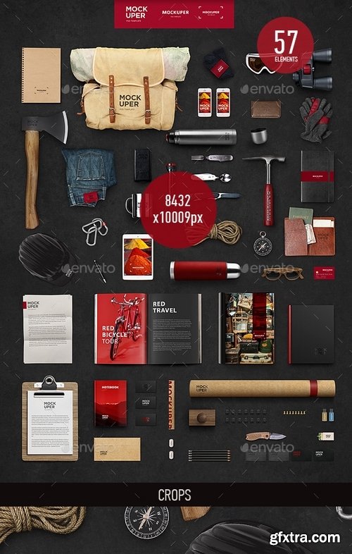 GraphicRiver - Travel Brutal Branding Mock-Up (PSD) 9517348