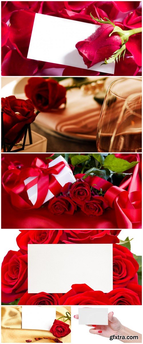 Romantic night Gift card of love Roses 6X JPEG