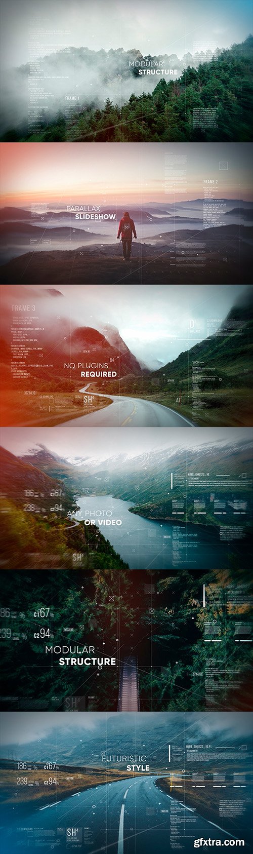 Videohive Futuristic Parallax Slideshow 19195683