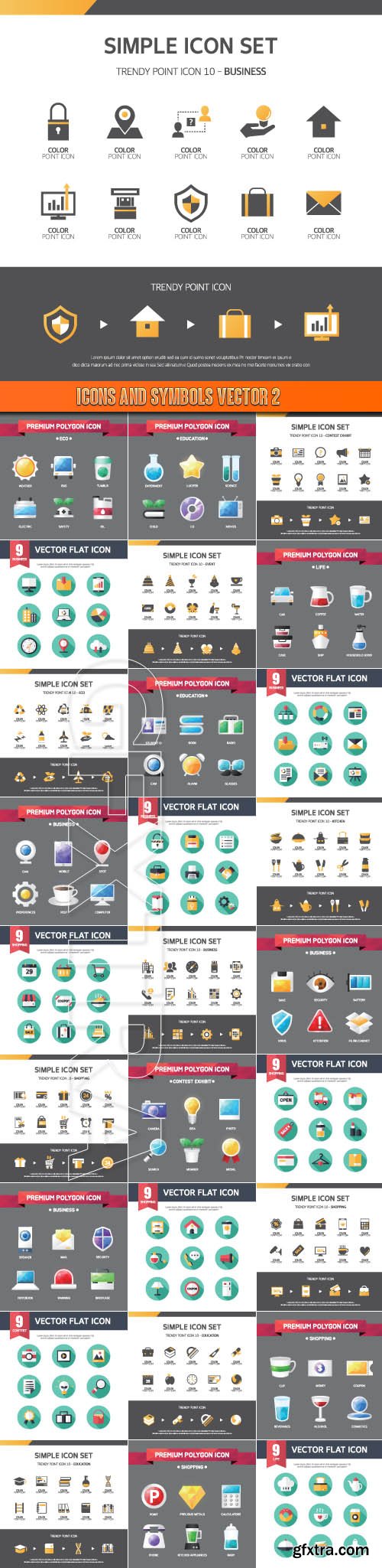 Icons and symbols vector 2